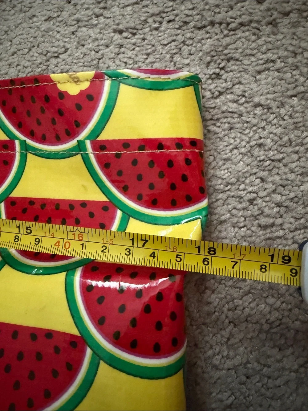 Consuela Yellow Tote with Red Watermelon Print
